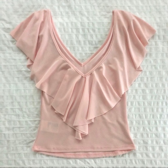 Urban Outfitters light pink ballet ruffle top ✨🩰 - Picture 6 of 9